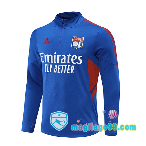 Magliago - Passione Maglie Thai Affidabili Basso Costo Online Shop | Felpe Allenamento Lyon OL Blu 2022/2023