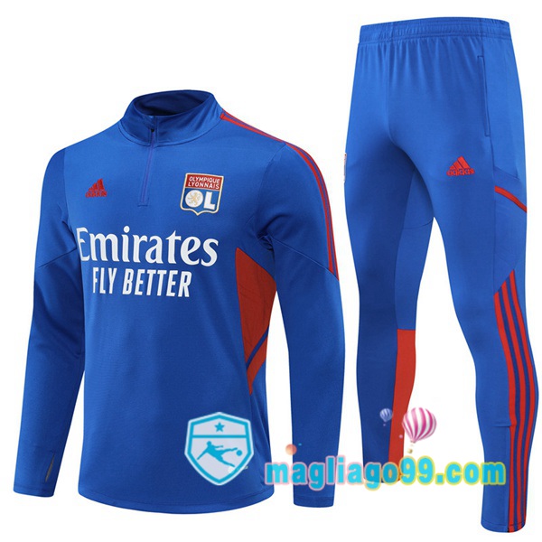 Magliago - Passione Maglie Thai Affidabili Basso Costo Online Shop | Tuta da Allenamento Lyon OL Blu 2022/2023