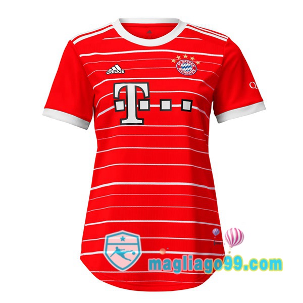 Magliago - Passione Maglie Thai Affidabili Basso Costo Online Shop | Maglia Bayern Monaco Donna Prima Rosso 2022/2023