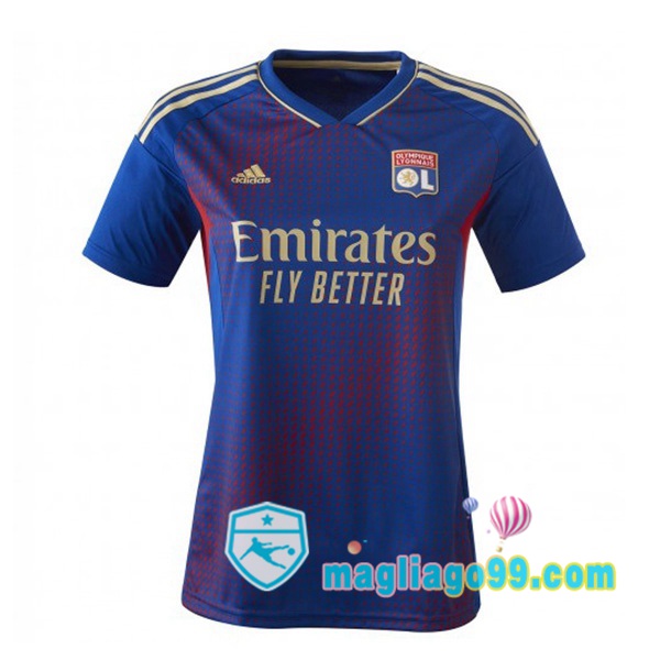 Magliago - Passione Maglie Thai Affidabili Basso Costo Online Shop | Maglia Lyon OL Donna Quattro Blu 2022/2023