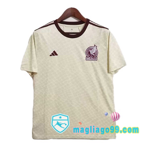 Magliago - Passione Maglie Thai Affidabili Basso Costo Online Shop | Nazionale Maglia Calcio Messico Seconda Giallo Versione Trapelata 2022/2023
