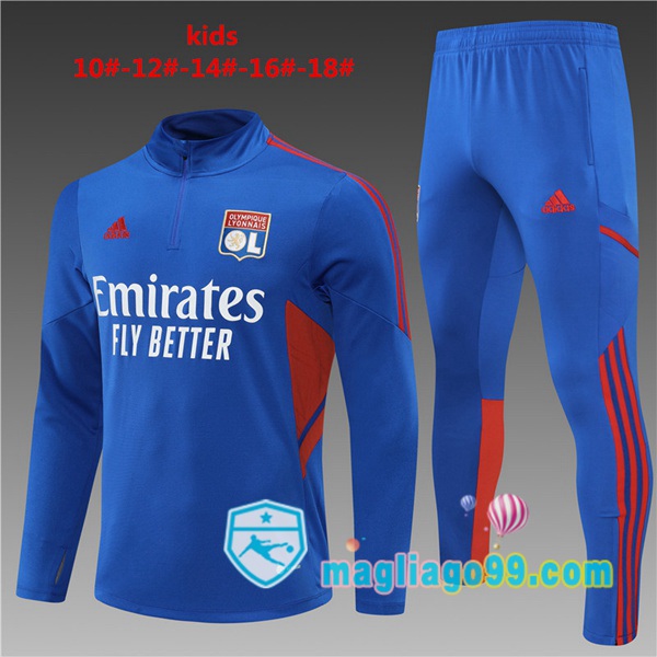 Magliago - Passione Maglie Thai Affidabili Basso Costo Online Shop | Tuta da Allenamento Lyon OL Bambino Blu 2022/2023