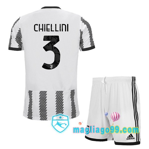 Magliago - Passione Maglie Thai Affidabili Basso Costo Online Shop | Maglia Juventus (CHIELLINI 3) Bambino Prima Bianco Nero 2022/2023