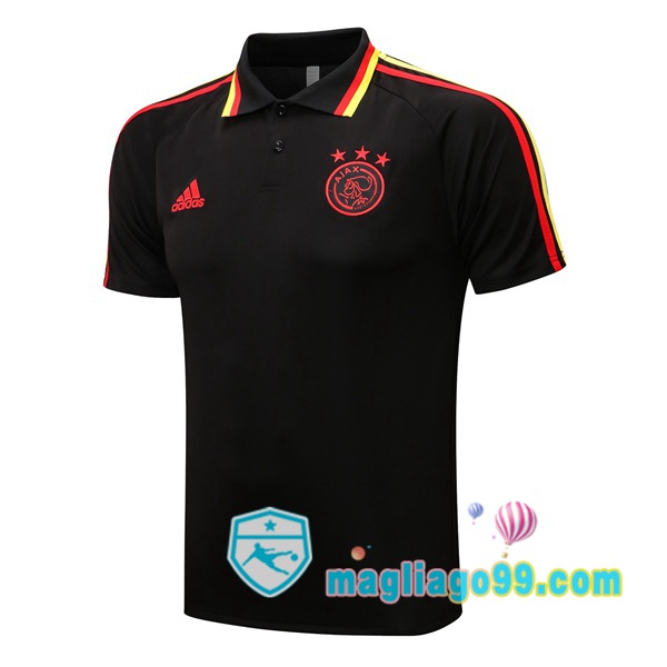 Magliago - Passione Maglie Thai Affidabili Basso Costo Online Shop | AFC Ajax Polo Maglia Uomo Nero 2022/2023