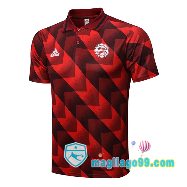 Magliago - Passione Maglie Thai Affidabili Basso Costo Online Shop | Bayern Monaco Polo Maglia Uomo Rosso 2022/2023