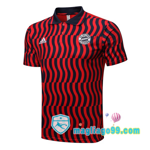 Magliago - Passione Maglie Thai Affidabili Basso Costo Online Shop | Bayern Monaco Polo Maglia Uomo Rosso 2022/2023