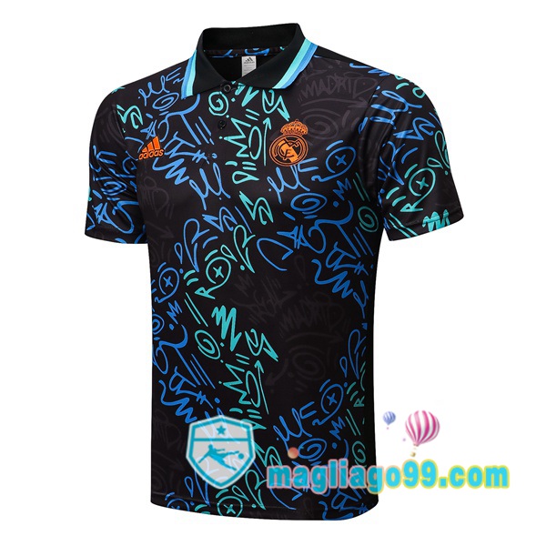 Magliago - Passione Maglie Thai Affidabili Basso Costo Online Shop | Real Madrid Polo Maglia Uomo Nero Blu 2022/2023