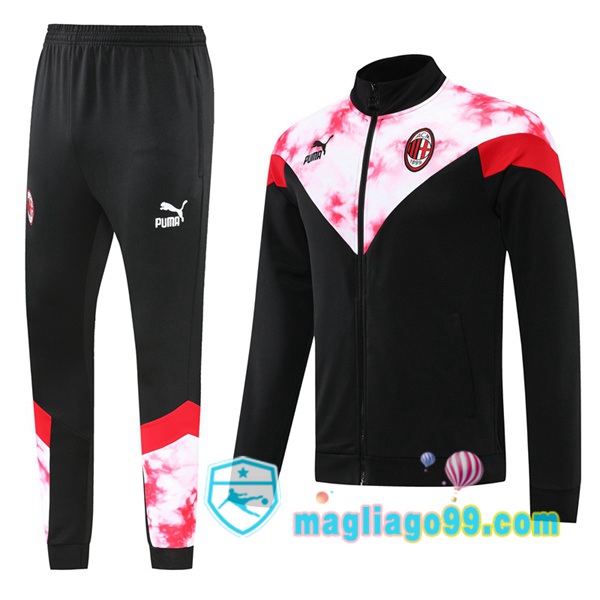 Magliago - Passione Maglie Thai Affidabili Basso Costo Online Shop | Giacca Da Allenamento AC Milan Nero Rosso 2022/2023