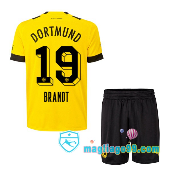 Magliago - Passione Maglie Thai Affidabili Basso Costo Online Shop | Maglia Dortmund BVB (Brandt 19) Bambino Prima Giallo 2022/2023