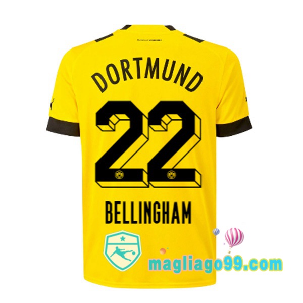 Magliago - Passione Maglie Thai Affidabili Basso Costo Online Shop | Maglia Dortmund BVB (Bellingham 22) Prima Giallo 2022/2023