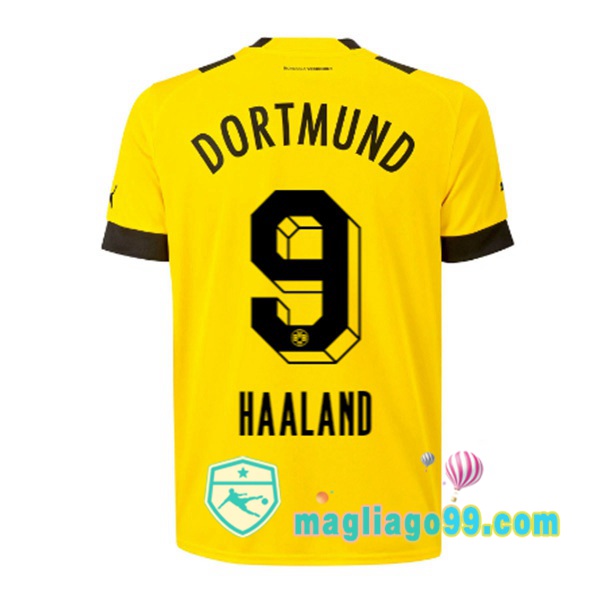 Magliago - Passione Maglie Thai Affidabili Basso Costo Online Shop | Maglia Dortmund BVB (Haaland 9) Prima Giallo 2022/2023