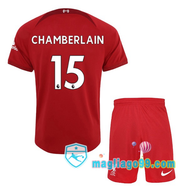 Magliago - Passione Maglie Thai Affidabili Basso Costo Online Shop | Maglia FC Liverpool (CHAMBERLAIN 15) Bambino Prima Rosso 2022/2023