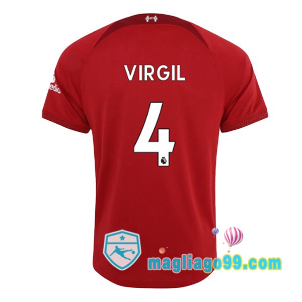 Magliago - Passione Maglie Thai Affidabili Basso Costo Online Shop | Maglia FC Liverpool (VIRGIL 4) Prima Rosso 2022/2023