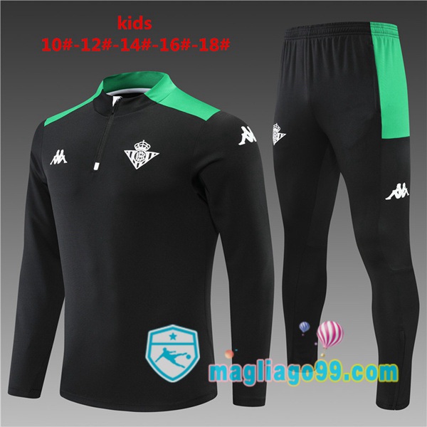 Magliago - Passione Maglie Thai Affidabili Basso Costo Online Shop | Tuta da Allenamento Real Betis Bambino Nero 2022/2023