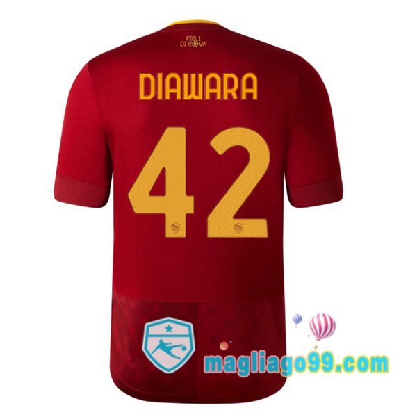 Magliago - Passione Maglie Thai Affidabili Basso Costo Online Shop | Maglia AS Roma (DIAWARA 42) Prima Rosso 2022/2023