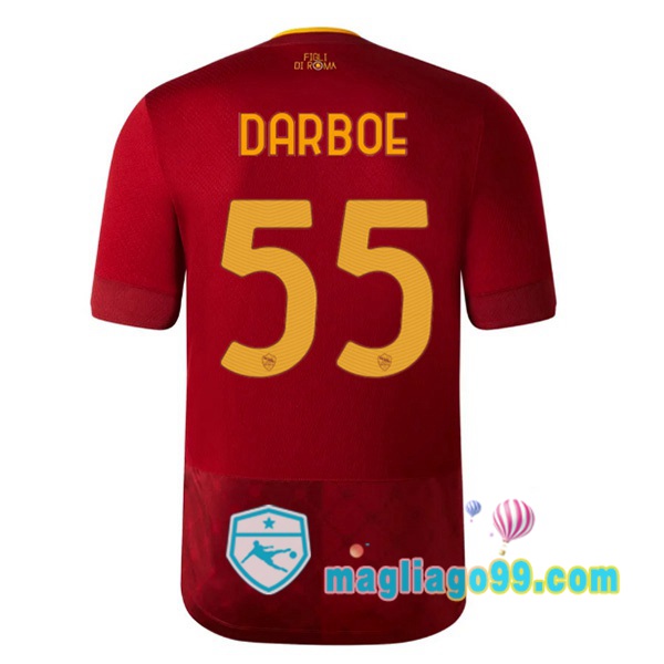 Magliago - Passione Maglie Thai Affidabili Basso Costo Online Shop | Maglia AS Roma (DARBOE 55) Prima Rosso 2022/2023