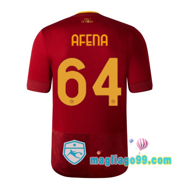 Magliago - Passione Maglie Thai Affidabili Basso Costo Online Shop | Maglia AS Roma (AFENA 64) Prima Rosso 2022/2023