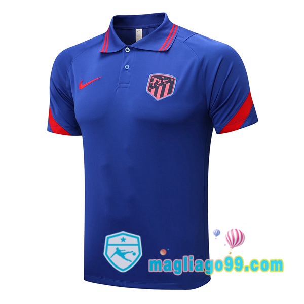 Magliago - Passione Maglie Thai Affidabili Basso Costo Online Shop | Atletico Madrid Polo Maglia Uomo Blu 2022/2023