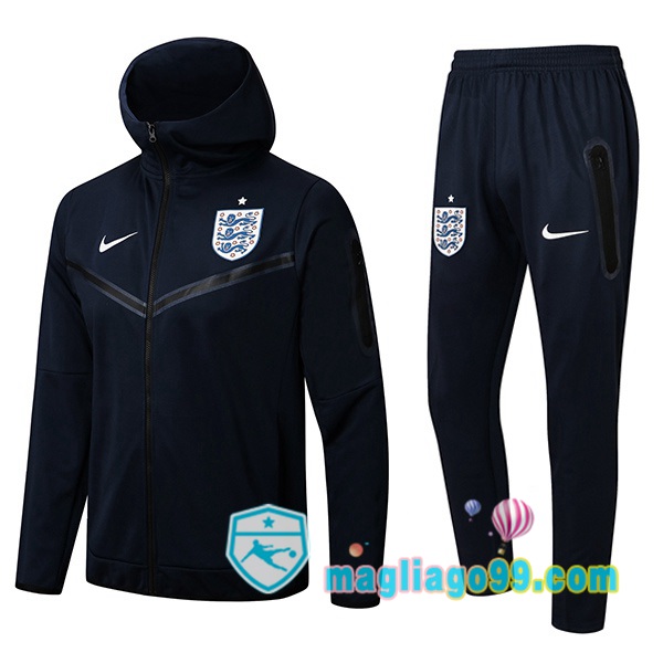 Magliago - Passione Maglie Thai Affidabili Basso Costo Online Shop | Giacca Con Cappuccio Inghilterra Blu Royal 2022/2023