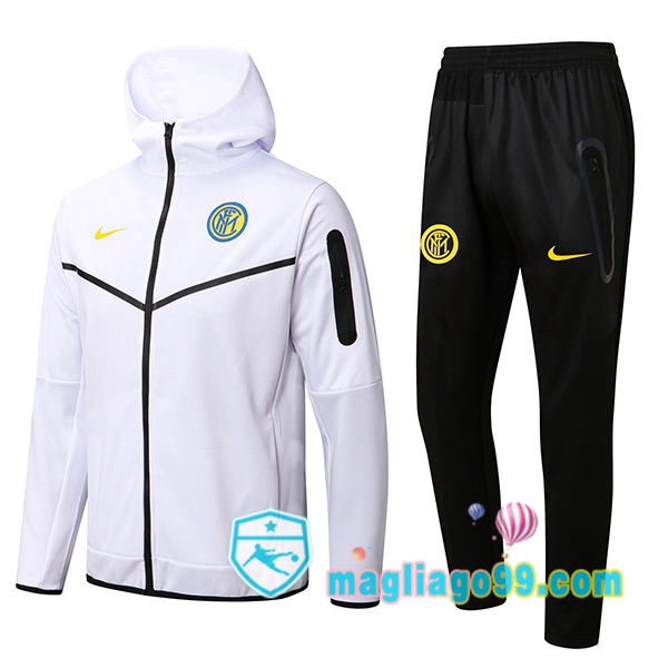 Magliago - Passione Maglie Thai Affidabili Basso Costo Online Shop | Giacca Con Cappuccio Inter Milan Bianco 2022/2023