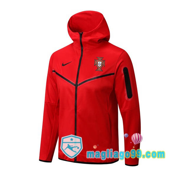 Magliago - Passione Maglie Thai Affidabili Basso Costo Online Shop | Giacca Con Cappuccio Portogallo Rosso 2022/2023