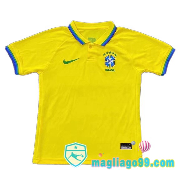 Magliago - Passione Maglie Thai Affidabili Basso Costo Online Shop | Nazionale Maglia Calcio Brasile Prima Giallo Versione Trapelata Coppa del Mondo 2022