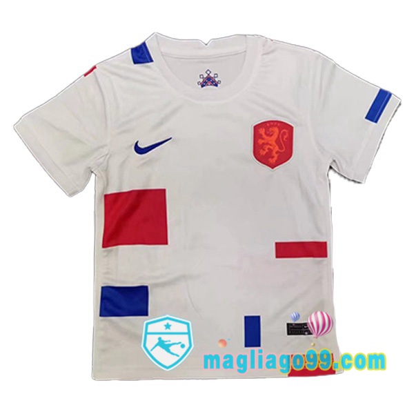 Magliago - Passione Maglie Thai Affidabili Basso Costo Online Shop | Nazionale Maglia Calcio Paesi Bassi Seconda Bianco Versione Trapelata Coppa del Mondo 2022