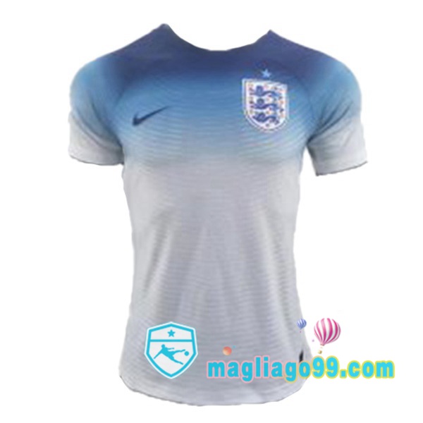 Magliago - Passione Maglie Thai Affidabili Basso Costo Online Shop | Nazionale Maglia Calcio Inghilterra Prima Bianco Blu Versione Trapelata Coppa del Mondo 2022