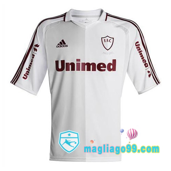 Magliago - Passione Maglie Thai Affidabili Basso Costo Online Shop | Maglia Storica Fluminense Retro 100e Anniversaire Bianco 2011-2012