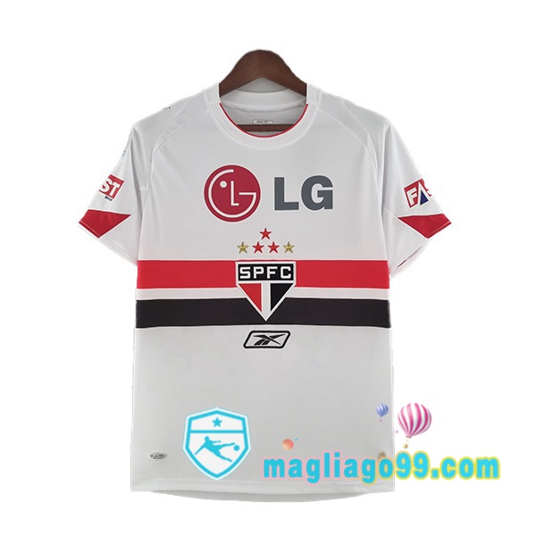 Magliago - Passione Maglie Thai Affidabili Basso Costo Online Shop | Maglia Storica Sao Paulo FC Retro Prima Bianco 2006