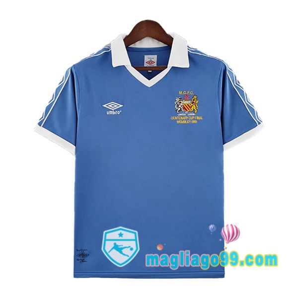 Magliago - Passione Maglie Thai Affidabili Basso Costo Online Shop | Maglia Storica Manchester City Retro Prima Blu 1981-1982