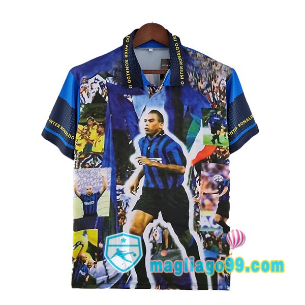Magliago - Passione Maglie Thai Affidabili Basso Costo Online Shop | Maglia Storica Inter Milan Ronaldo Retro Blu 1997-1998
