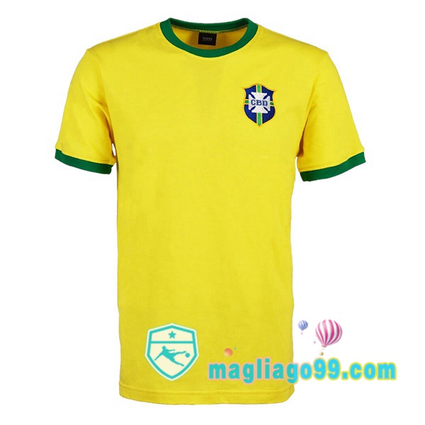 Magliago - Passione Maglie Thai Affidabili Basso Costo Online Shop | Maglia Storica Brasile Retro Prima Giallo 1970