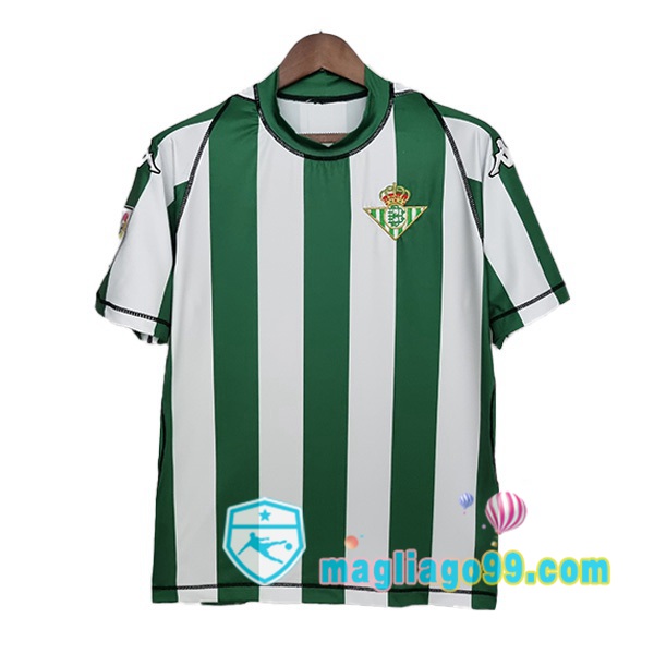 Magliago - Passione Maglie Thai Affidabili Basso Costo Online Shop | Maglia Storica Real Betis Retro Prima Verde Bianco 2003-2004