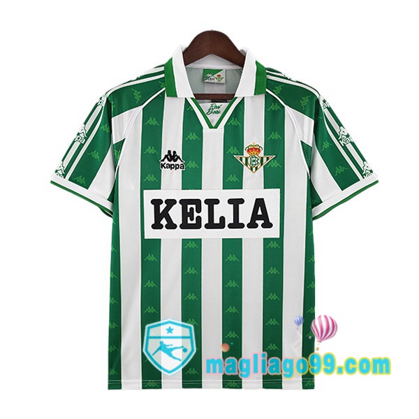 Magliago - Passione Maglie Thai Affidabili Basso Costo Online Shop | Maglia Storica Real Betis Retro Prima Verde Bianco 1996-1997