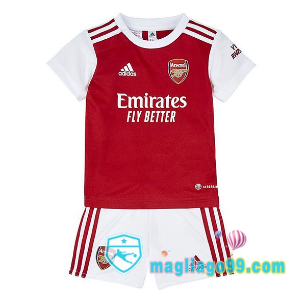 Magliago - Passione Maglie Thai Affidabili Basso Costo Online Shop | Maglia Calcio Arsenal Bambino Prima Rosso Bianco 2022/2023