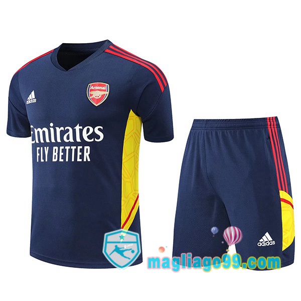 Magliago - Passione Maglie Thai Affidabili Basso Costo Online Shop | Tuta Maglie Allenamento Arsenal + Shorts Blu Royal 2022/2023