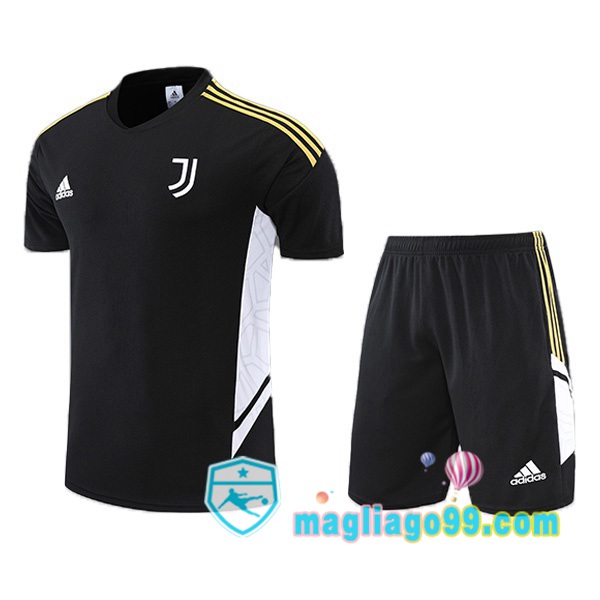 Magliago - Passione Maglie Thai Affidabili Basso Costo Online Shop | Tuta Maglie Allenamento Juventus + Shorts Nero 2022/2023