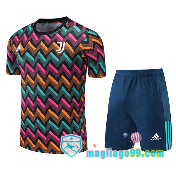 Magliago - Passione Maglie Thai Affidabili Basso Costo Online Shop | Tuta Maglie Allenamento Juventus + Shorts Verde Porpora 2022/2023