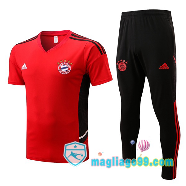 Magliago - Passione Maglie Thai Affidabili Basso Costo Online Shop | Tuta Maglie Allenamento Bayern Monaco + Pantaloni Rosso 2022/2023