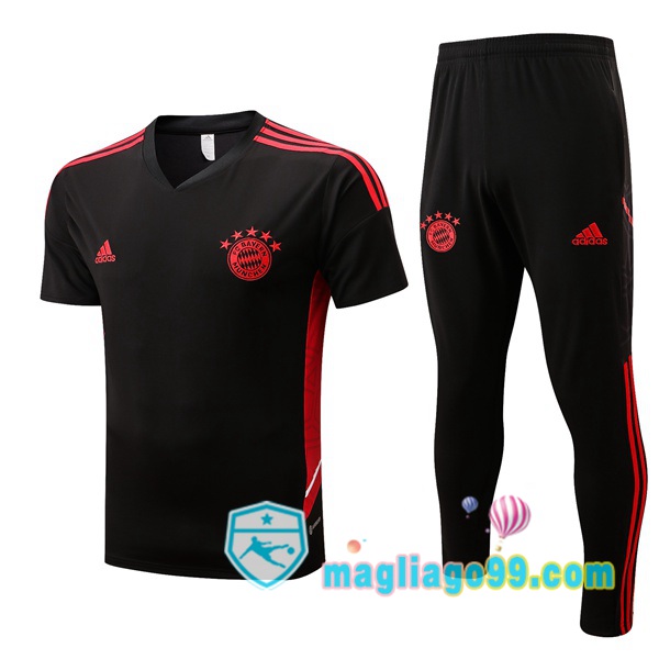 Magliago - Passione Maglie Thai Affidabili Basso Costo Online Shop | Tuta Maglie Allenamento Bayern Monaco + Pantaloni Nero 2022/2023