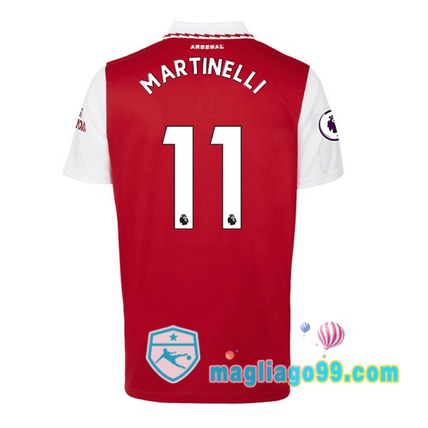 Magliago - Passione Maglie Thai Affidabili Basso Costo Online Shop | Maglia Calcio Arsenal (MARTINELLI 11) Prima Rosso Bianco 2022/2023