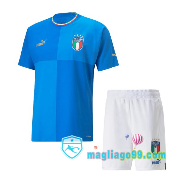 Magliago - Passione Maglie Thai Affidabili Basso Costo Online Shop | Nazionale Maglia Calcio Italia Bambino Prima Blu 2022/2023