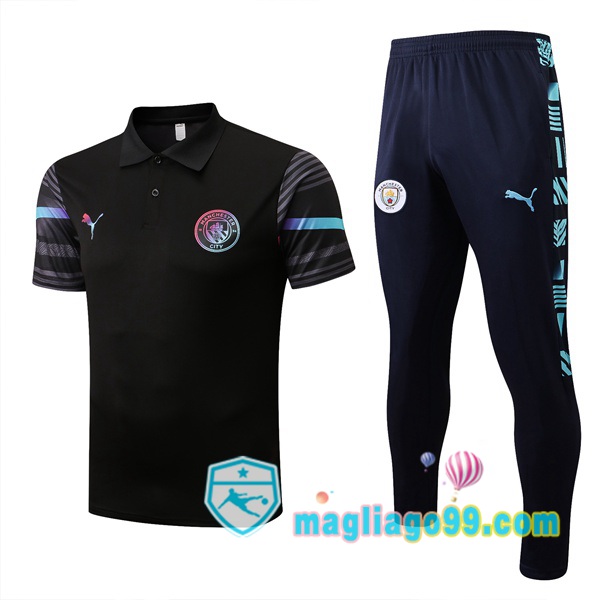 Magliago - Passione Maglie Thai Affidabili Basso Costo Online Shop | Manchester City Polo Maglia Uomo + Pantaloni Nero 2022/2023