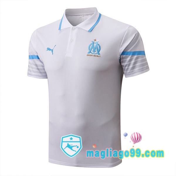 Magliago - Passione Maglie Thai Affidabili Basso Costo Online Shop | Marsiglia OM Polo Maglia Uomo Bianco 2022/2023