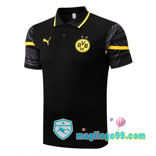 Magliago - Passione Maglie Thai Affidabili Basso Costo Online Shop | Dortmund BVB Polo Maglia Uomo Nero 2022/2023