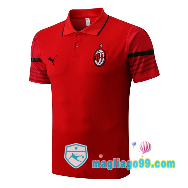 Magliago - Passione Maglie Thai Affidabili Basso Costo Online Shop | AC Milan Polo Maglia Uomo Rosso 2022/2023