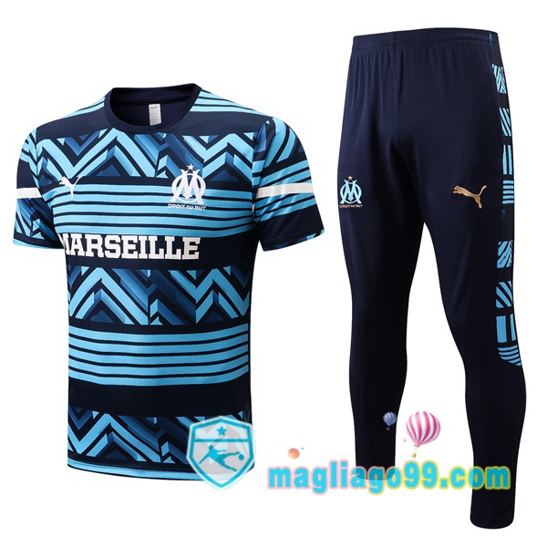 Magliago - Passione Maglie Thai Affidabili Basso Costo Online Shop | Tuta Maglie Allenamento Marsiglia OM + Pantaloni Blu 2022/2023