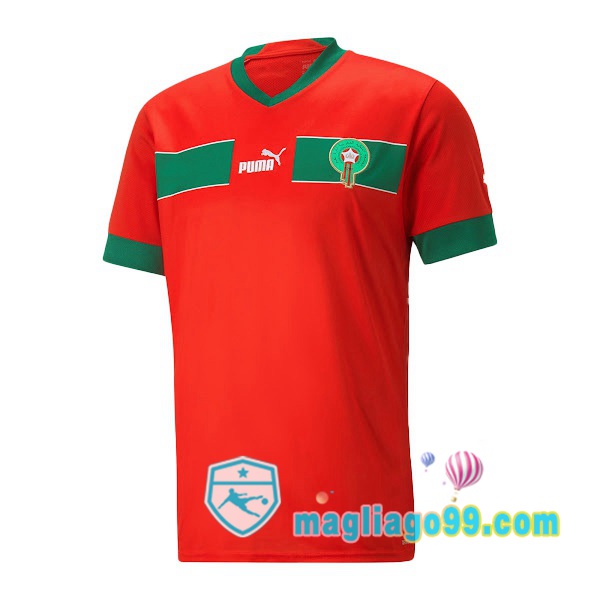 Magliago - Passione Maglie Thai Affidabili Basso Costo Online Shop | Nazionale Maglia Calcio Marocco Prima Rosso 2022/2023