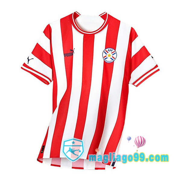 Magliago - Passione Maglie Thai Affidabili Basso Costo Online Shop | Nazionale Maglia Calcio Paraguay Prima Rosso Bianco 2022/2023